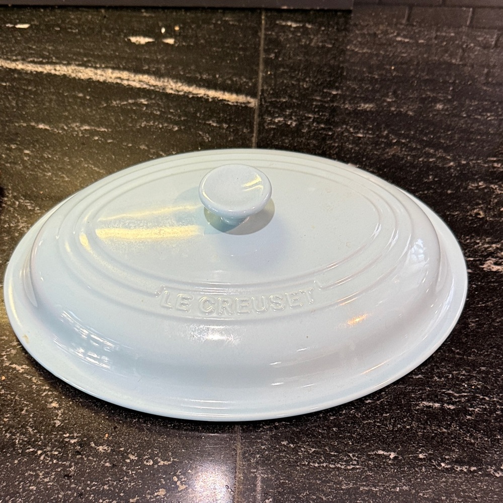 Le Creuset Coastal Blue Oval Lid